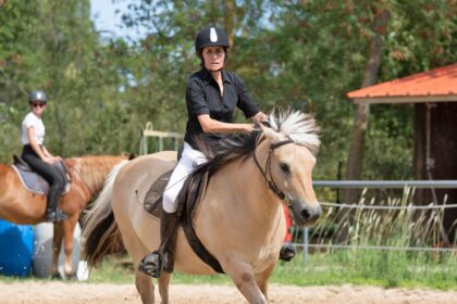 riding girl and horse